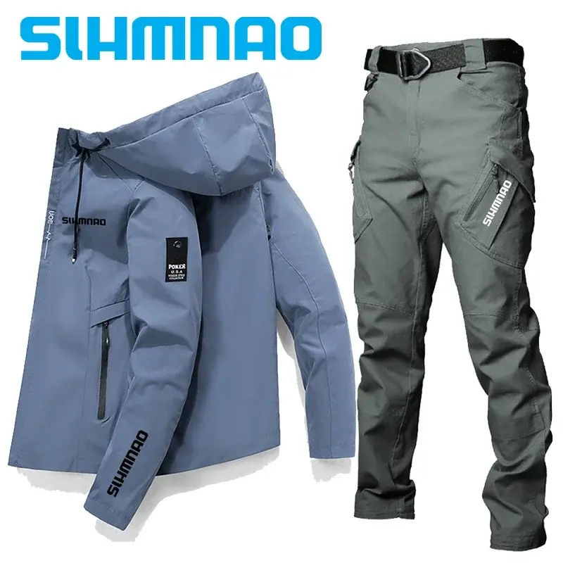 Conjunto de chaquetas de pesca a prueba de viento y UV para hombre, conjunto táctico de viaje para montañismo al aire libre, primavera y otoño, 2024