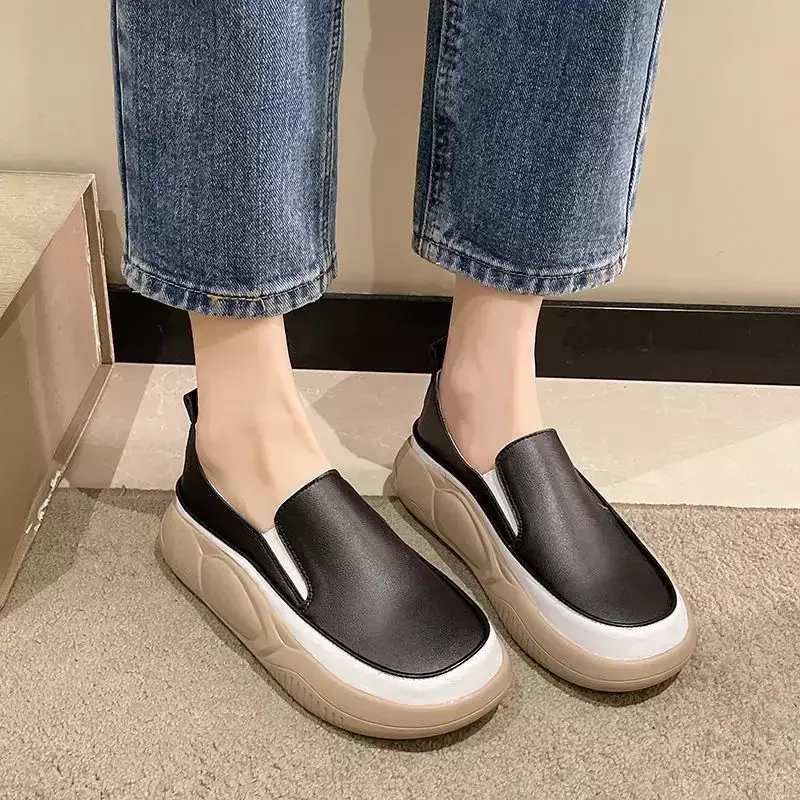 2023 Spring Autumn New Designer Women's Vulcanize Shoes Fashion Casual Solid Color Platform Shoes Sneakers for Women