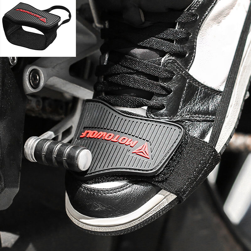 Almohadilla protectora de goma para zapatos de motocicleta, Protector antideslizante para cambio de marchas, Protector ligero para botas