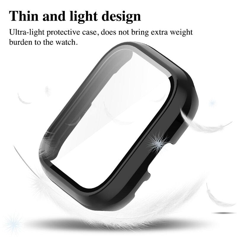 Glass + Case for Amazfit Active Accessory PC All-around Bumper Protective Cover + Screen Protector for Amazfit Active