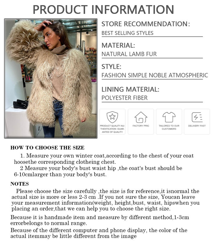 女性のためのロシアの毛皮のジャケット,ラムコート,ミッドレングス,自然なシープスキンジャケット,2023