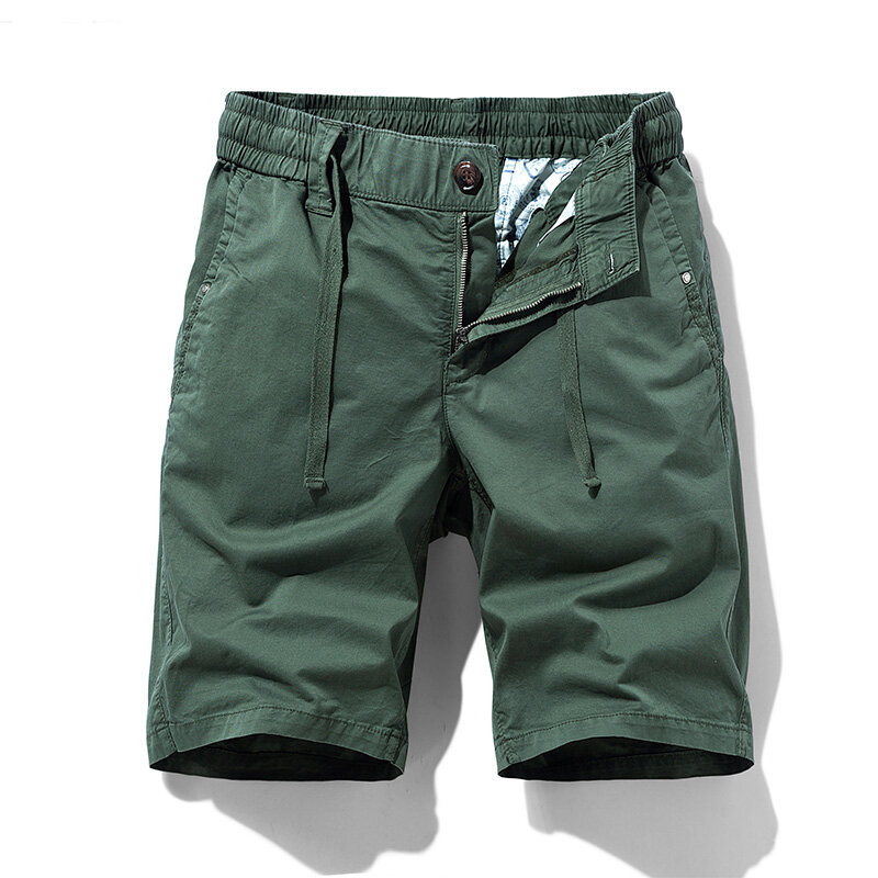 Men's Fashion New Cotton Cargo Pocket Shorts Mens Casual Breeches Bermuda Solid Shorts Spring Fashion Jogger Shorts Pants Male