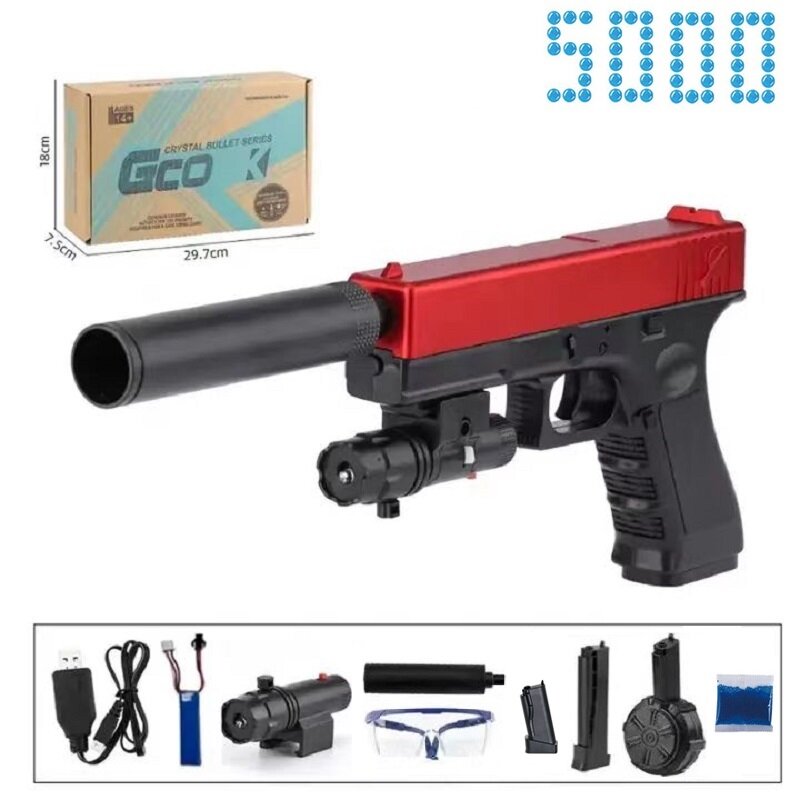 Pistola de juguete eléctrica de bolas de Gel para adultos y niños, juego de disparos Cs al aire libre, regalo de Navidad