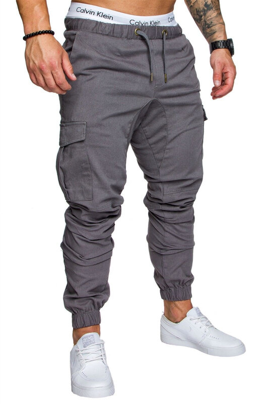 Pantalones Cargo con múltiples bolsillos para hombre, Pantalón de tela tejida, informal, estilo Safari, S-5XL