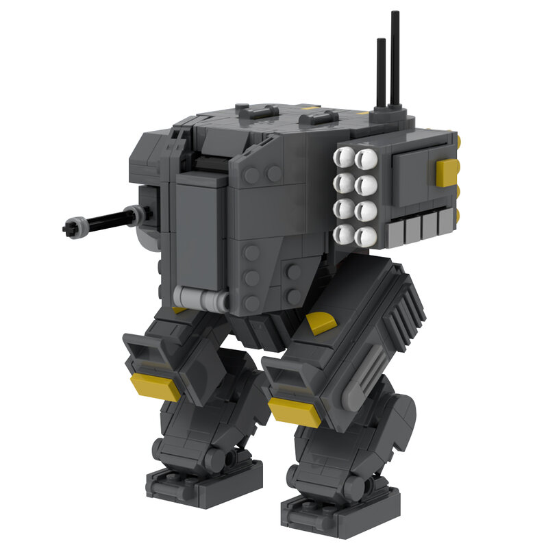Helldiversed 2 Exo-45 패트리어트 엑소슈트 액션 피규어 빌딩 블록 모델 키트, MOC 메카 로봇 전사 브릭 장난감, 아이 생일 선물