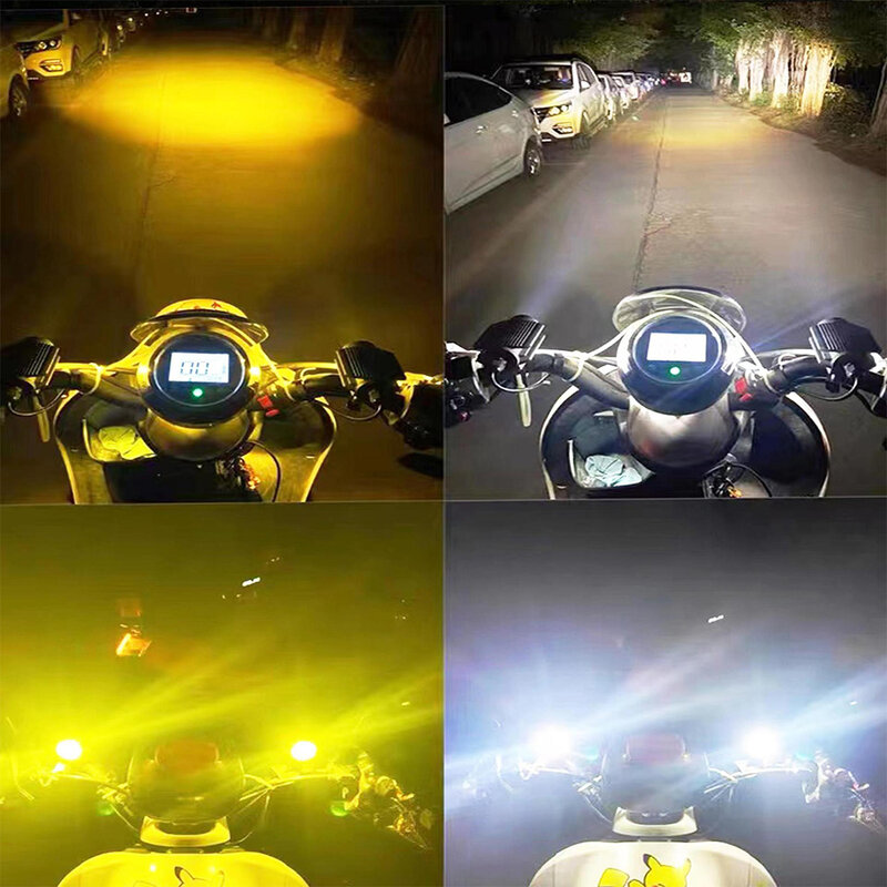 เครื่องฉายไฟ LED สปอตไลท์เสริมสำหรับรถจักรยานยนต์ไฟตัดหมอกออฟโรด4X4หน้ารถมอเตอร์ไซด์สำหรับ4WD ATV SUV UTV JEEP