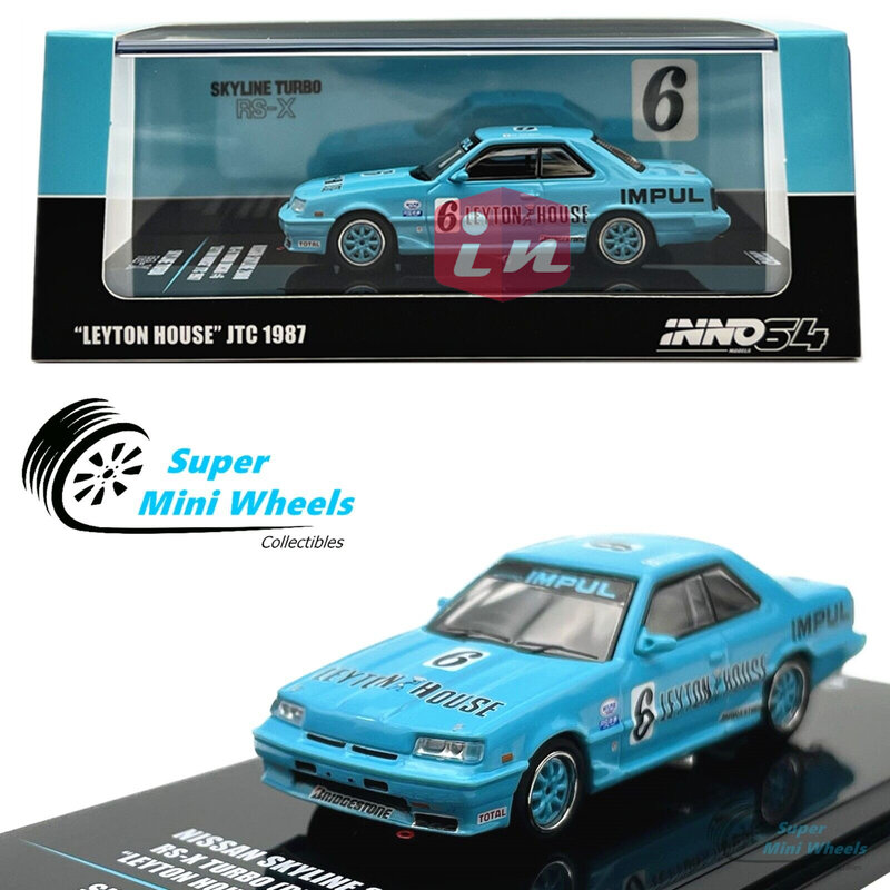 INNO64 1:64 Skyline 2000 RS-X Turbo DR30 #6  JTC 1987 Diecast Model car Collection Limited Edition Hobby Toys