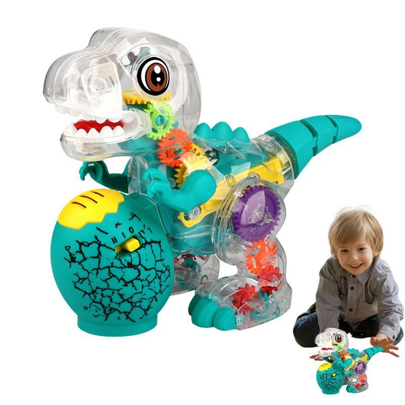 ของเล่นไดโนเสาร์ไดโนเสาร์เดินแบบอิเล็กทรอนิกส์ไฟ LED สำหรับเด็กของเล่นไดโนเสาร์เดินจูราสสิกของเล่นไดโนเสาร์ S พร้อมไฟ