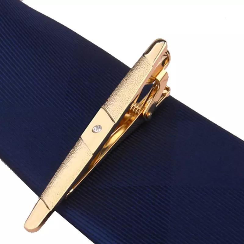 Clipe de gravata de metal dourado, roupa formal de negócios, gravata de casamento do noivo, nova moda, venda quente, 2024