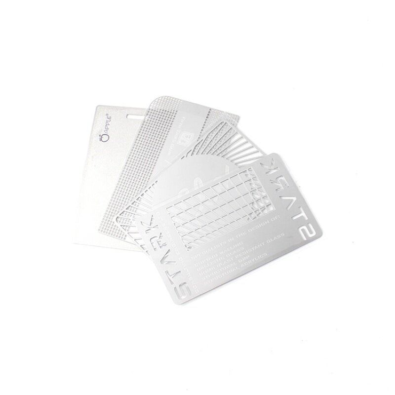custom Custom Engraved Stainless Steel Laser Cut Name blanks metal business cards