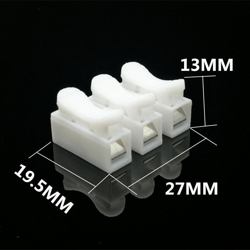 20/50Pcs No Solding Quick 1P 2P Cable Wire Connector No Screw Terminal Block Spring Clamp