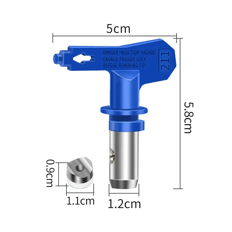 Reversible Nozzles Paint Spray Tips Airless Sprayer Nozzles Spraying Machine Parts in Blue for Homes Buildings Decks or Fences