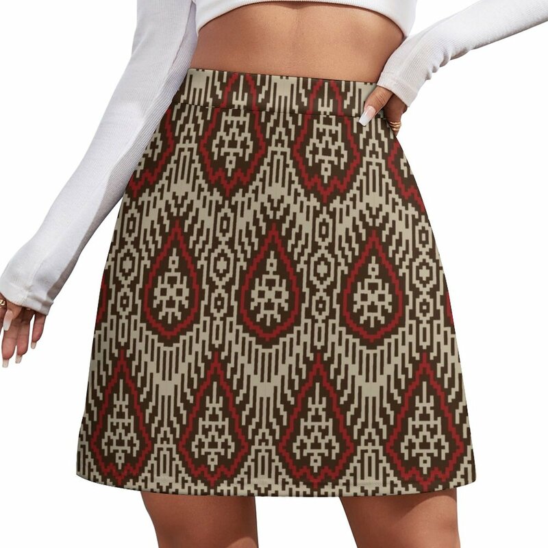 Rok celana etnis motif Tribal, Tinalak 2 rok Mini, celana Kawaii