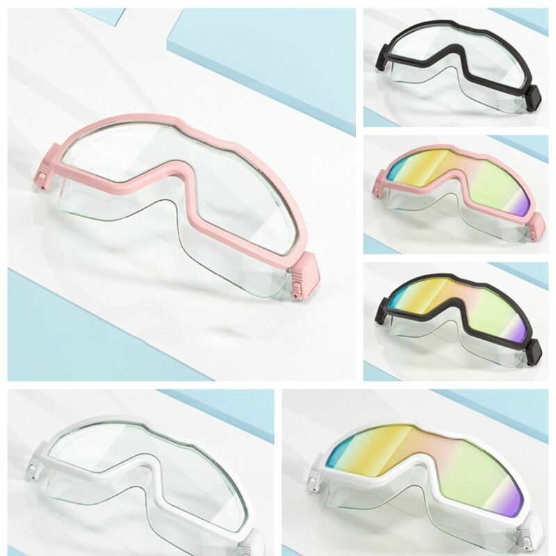 Mit Ohr stöpseln Schwimm brille verstellbare galvani sierte HD galvani sierte Brille elastische Weitwinkel-Taucher brille Unisex