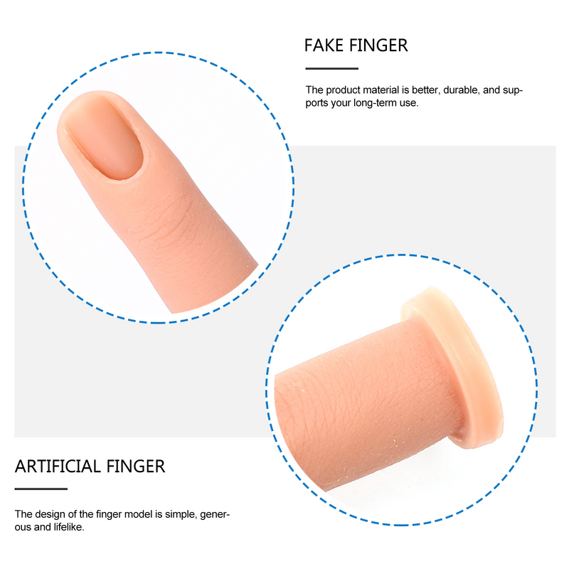 Modelli pratica fornitura di unghie impronte digitali fornitura in Silicone Manicure finta bellezza Prop pratica artificiale