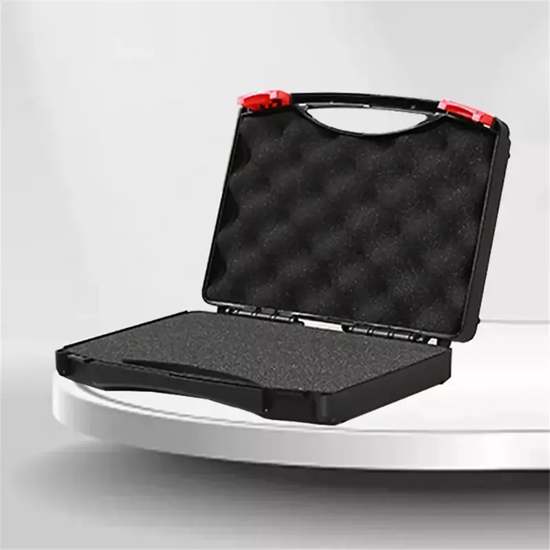 Kotak peralatan keamanan portabel, wadah peralatan luar ruangan plastik busa pra-potong kotak penyimpanan Notebook kering
