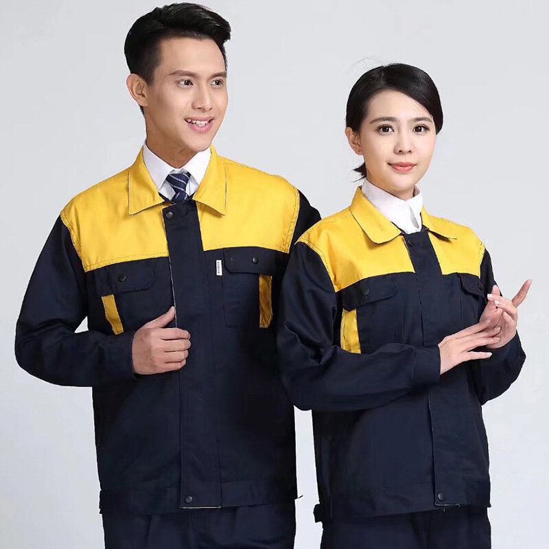Long-sleeved Labor Protection Overalls for Men's Workshops Factory Engineering Uniforms Jackets Tooling for Wholesale.