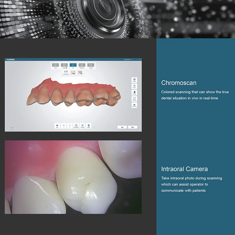 Equipamento do laboratório da máquina da imagem dos dentes orais da esterilização da alta temperatura da câmera intraoral da indicação do tempo real do varredor 3d dental