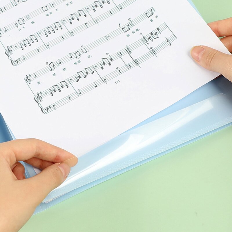 Classeur musical 4 pages en plastique extensible pour dessiner, modifier, stocker des fichiers