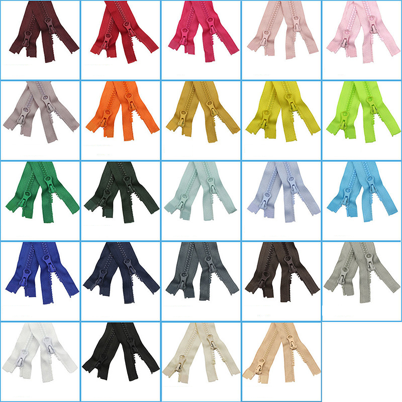 5 # Resin Zipper 2.5 * 40/50/60/70/80/90/100/120 cm is Suitable for Garment Sewing Process (24 kinds of colors)