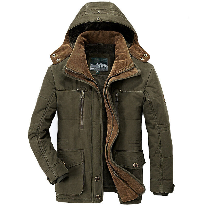 Vestes cargo multi-poches pour hommes, longues parkas à capuche, coupe masculine, chaudes, décontractées, bonne qualité, hiver, 7XL