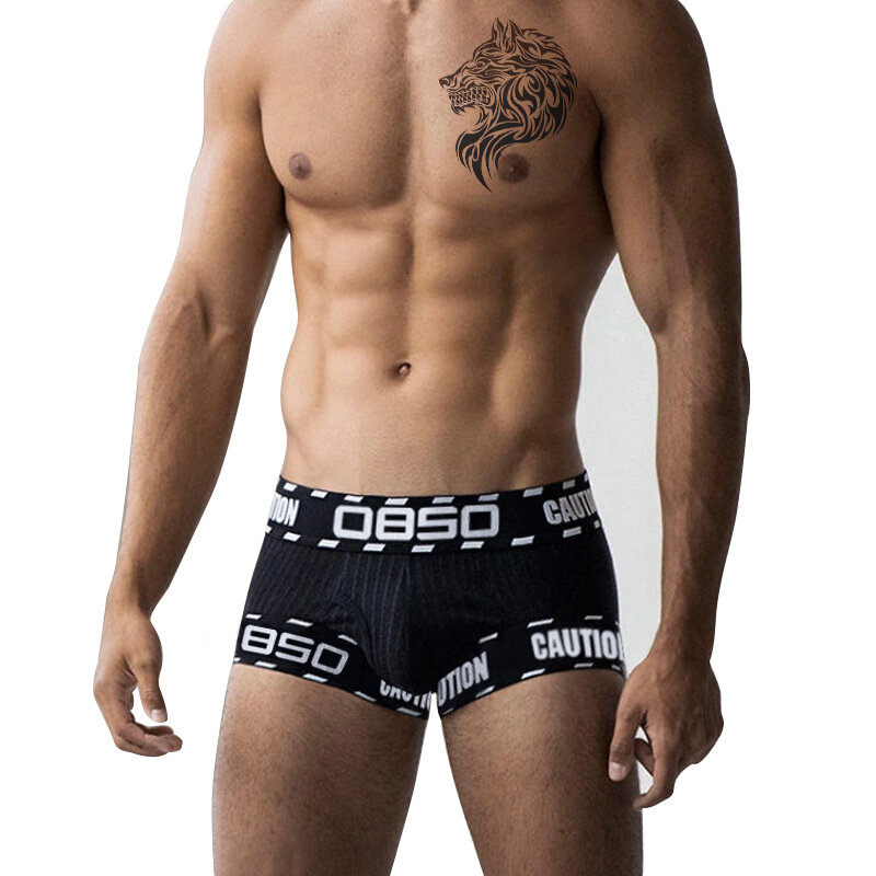 Cmenin frete grátis algodão boxer cueca masculina cintura baixa boxershorts masculino lingeries pênis bs3104