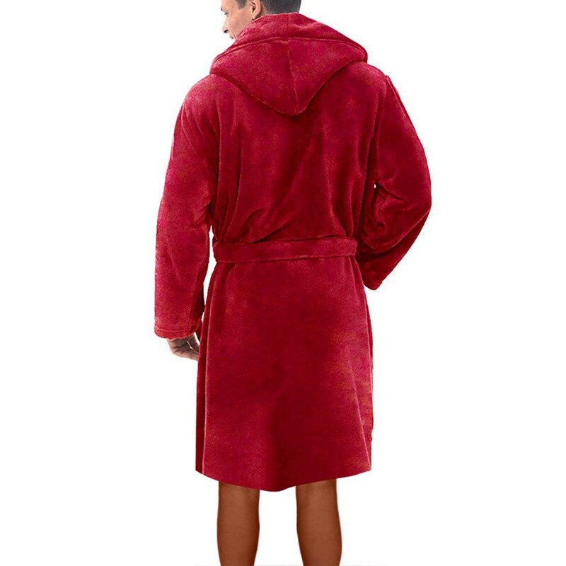Herbst Winter Verdicken Robe Männer Kimono Bademantel Kleid Nachthemd Warme Flanell Männlichen Nachtwäsche Intimate Dessous Plus Größe Homewear