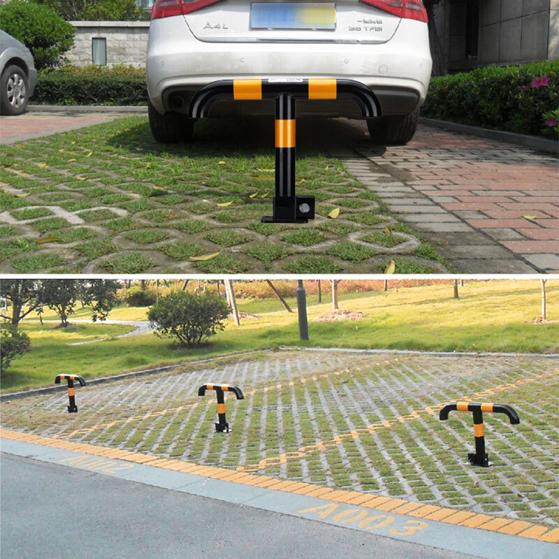 KOOJN T-shaped Parking Lock with Thickened Anti-collision and Anti Kick Lock for Parking Post in Parking Garage