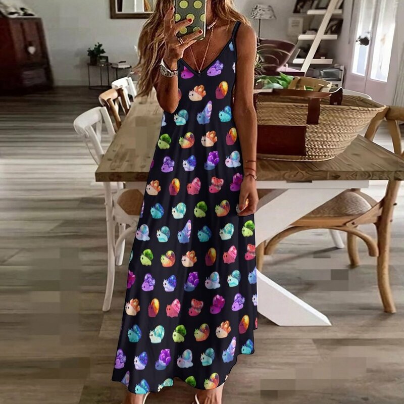 Jewel Snail vestido sin mangas para mujer, traje de festival, vestido de fiesta de lujo