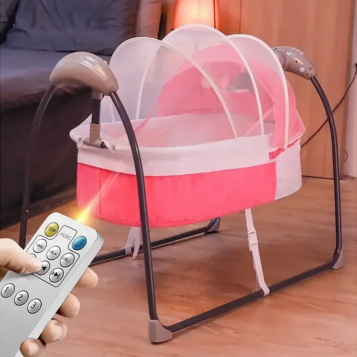 Children's Intelligent Rocking Chair Soothes Sleeping Basket Cross-border Supplier Portable Folding Basket