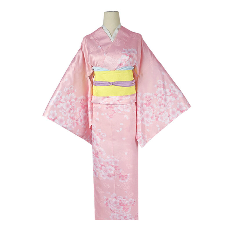 Anime My Happy wedding Saimori Miyo Costume Cosplay Kimono giapponese Pink Blue Dress Outfit donna Kawaii Halloween Suit