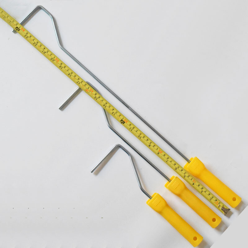 Mango de cepillo de rodillo de pintura, barra de acero galvanizado, 4 ", 6", 6mm, 26 cm, 41 cm, 60 cm, 5 ", mango europeo