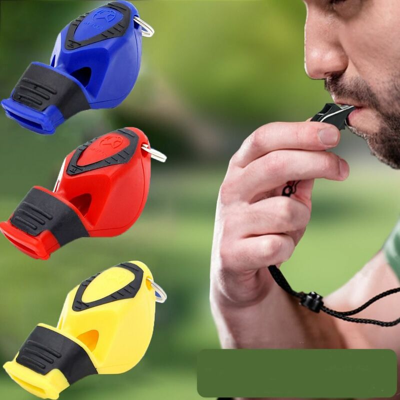 Silbato de mano de PVC, silbato de entrenamiento portátil con sonido fuerte, accesorios de supervivencia al aire libre, multicolor