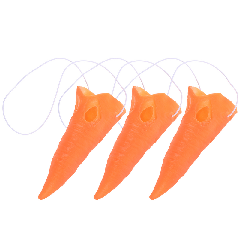 3pcs Cosplay Snowman Carrot Costume Prop Elastic Band Carrot