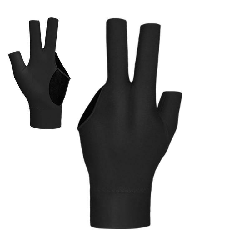 Guantes de billar profesionales, guantes de billar de 3 dedos, elásticos, transpirables, universales, 3 dedos