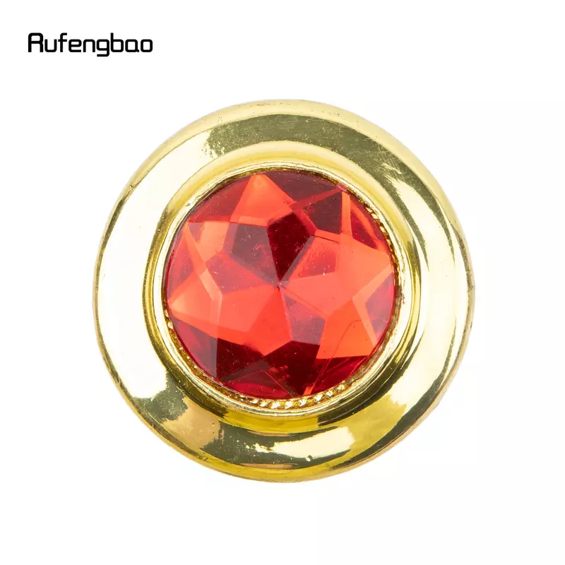 Golden Red Artificial Diamond Walking Cane, Bastão decorativo de moda, Cosplay elegante cavalheiro, Botão de crochê, 93cm