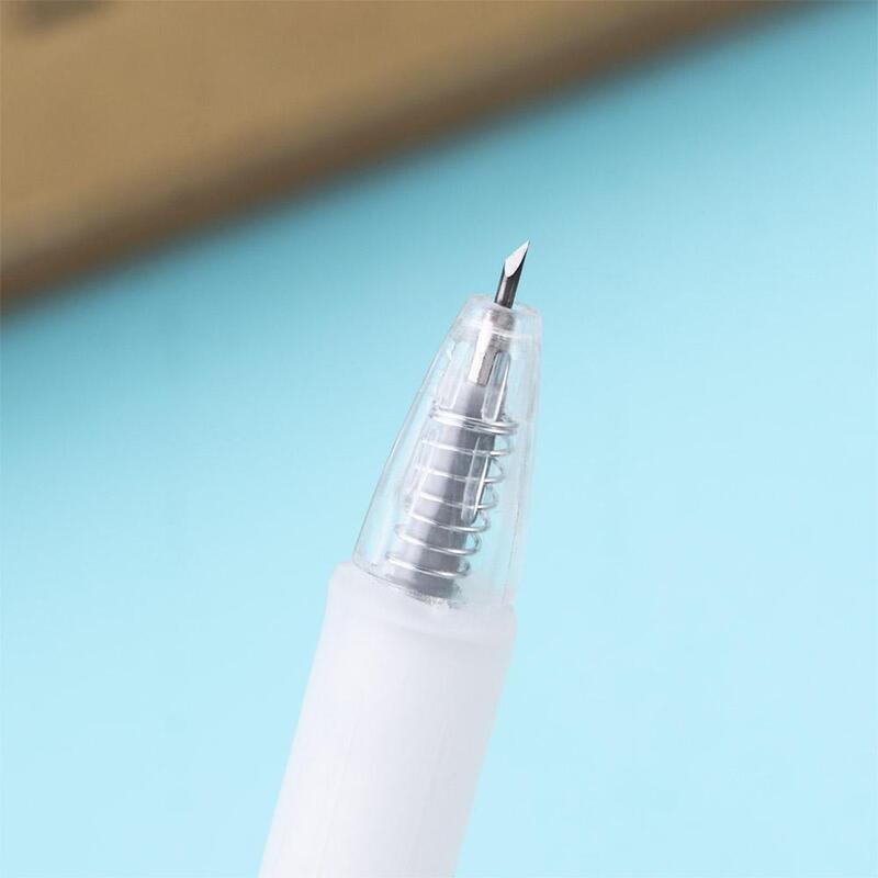 Pena ukir ตัดปากกาแกะสลักสติกเกอร์แบบ DIY กล่องด่วนสำหรับเครื่องทำลายเอกสารวารสารเครื่องมือตัดปากกาแกะสลักที่ตัดศิลปะที่มีความแม่นยำ