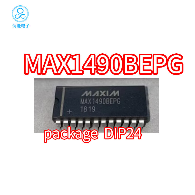 MAX1490BEPG MAX1490 Inline DIP24 Encapsulated Data Communication Interface Transceiver MAX1490B