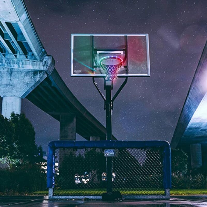 أضواء ليد لكرة السلة طارة للعب في الليل ، مصباح الشريط RGB ، مرفق حافة