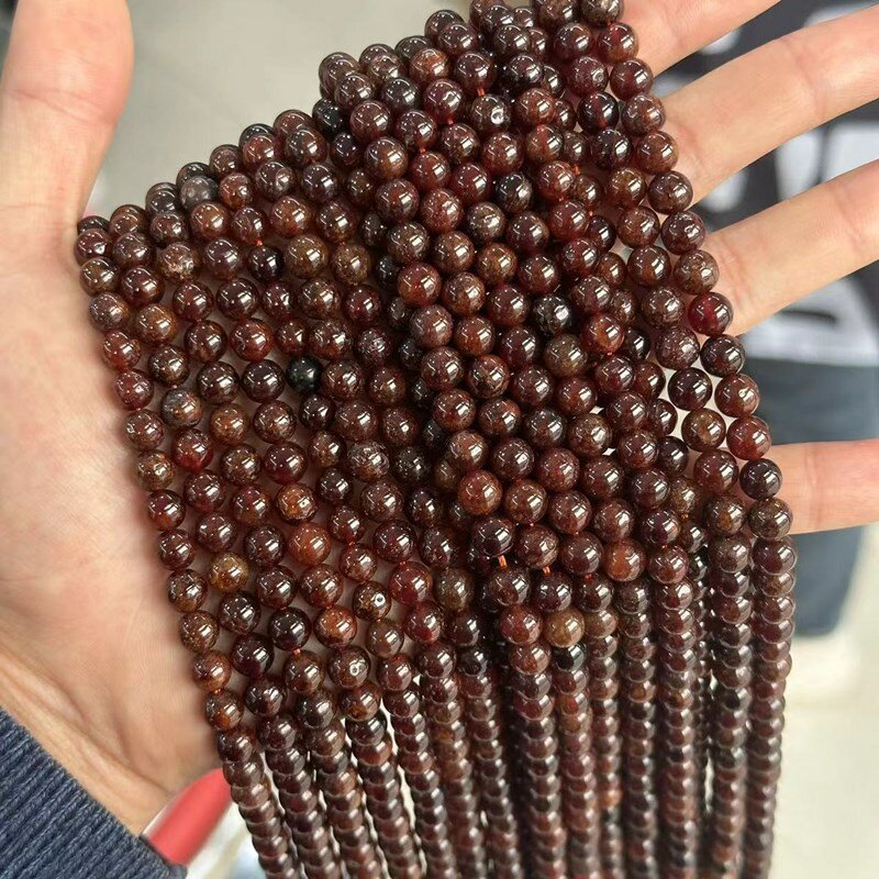 loose beads Hessonite Garnet round 6/7/8/9mm for DIY jewelry making 38cm FPPJ wholesale beads nature gem stone