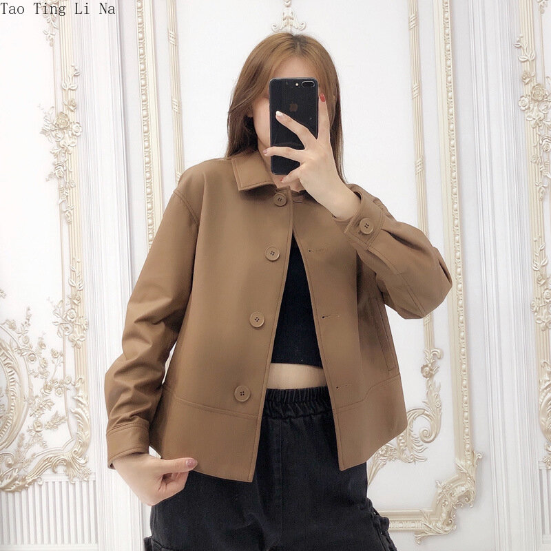 2022 New Sheepskin Jacket Genuine Leather All-match Women Autumn and Winter Coat S7