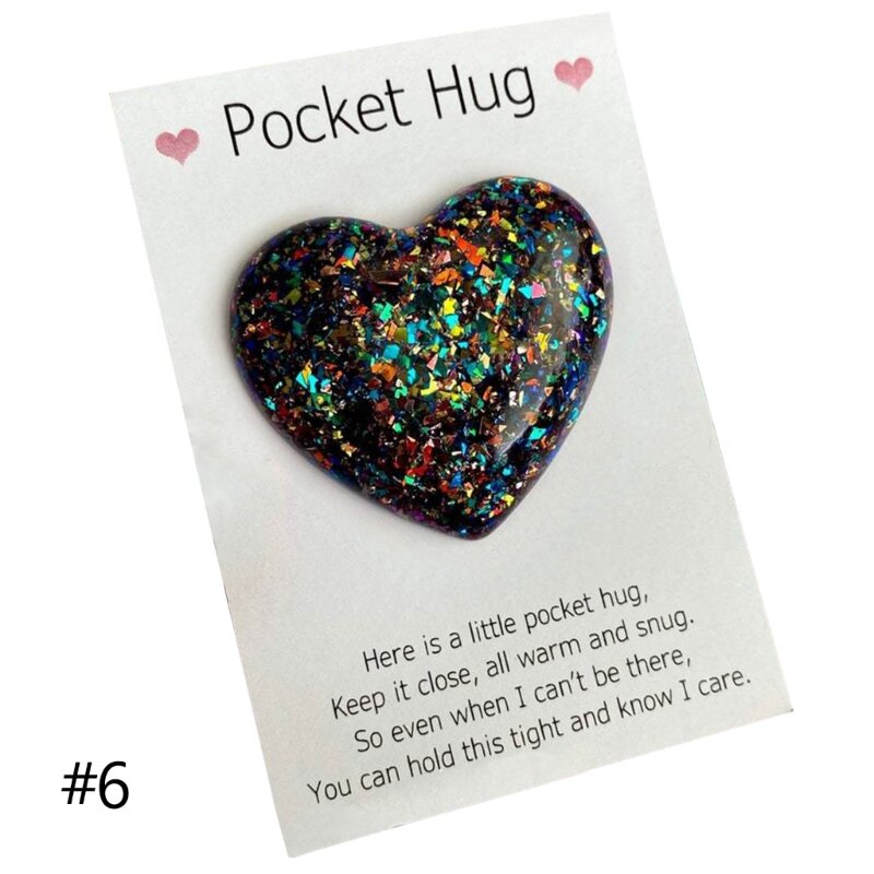 Mini decorazione per abbraccio tascabile a cuore, porta messaggio commovente per abbracciare chiunque 270F