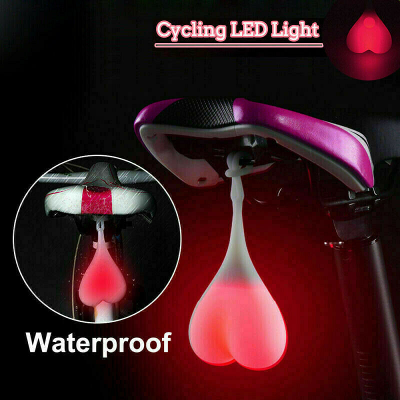 1-częściowa kreatywna silikonowa lampa tylna Love wodoodporna czerwona z baterią