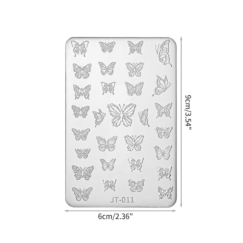 Silikon Nagel Schnitzform 3d verschiedene Größe Schmetterling Prägung Nagel Stempeln Schablonen UV Gel Politur Maniküre Form