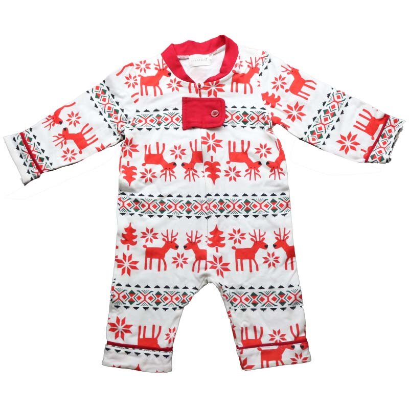 Pelele navideño de manga larga con estampado de ciervo para bebé, niña y niño, 100% algodón, alta calidad