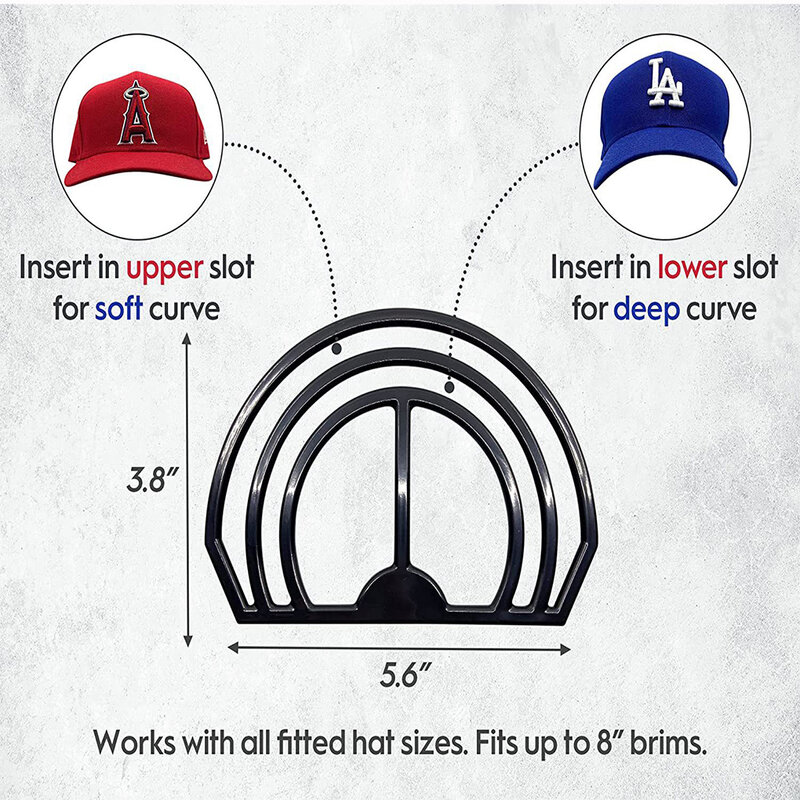 Sombrero de ala curvada de banda curva, resistente y duradero, ABS, se adapta a la mayoría de los tamaños de gorra, doblador de ala de sombrero