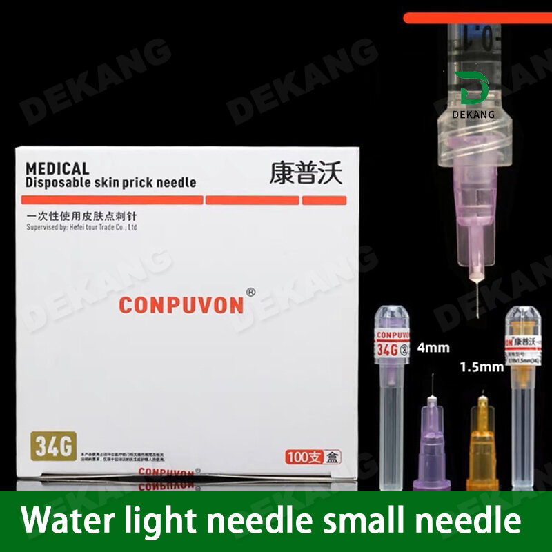 34g Water-Light Needle Small Needle Medical Disposable 1.5/2.5/4mm Microneedles