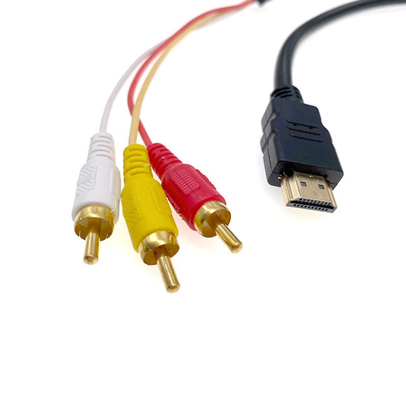 1.5M USB ke kabel RCA USB 2.0 Male ke 3 RCA Male Coverter Stereo Audio Video kabel adaptor televisi kawat AV A/V adaptor TV