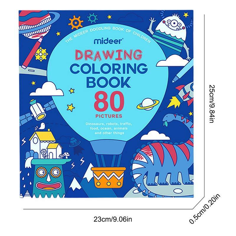 Paint With Water Books Drawing Book Cognitive Picture Books Drawing Practice Food-Grade Ink Art Craft Gift For Kids Boys Girls