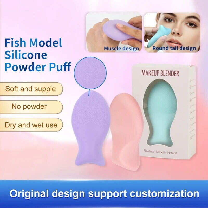 2022 New Silicone Makeup Sponge Jelly Puff Makeup non mangiare piumino da cipria Face Wash Makeup Puff Make Up Tool accessori di bellezza